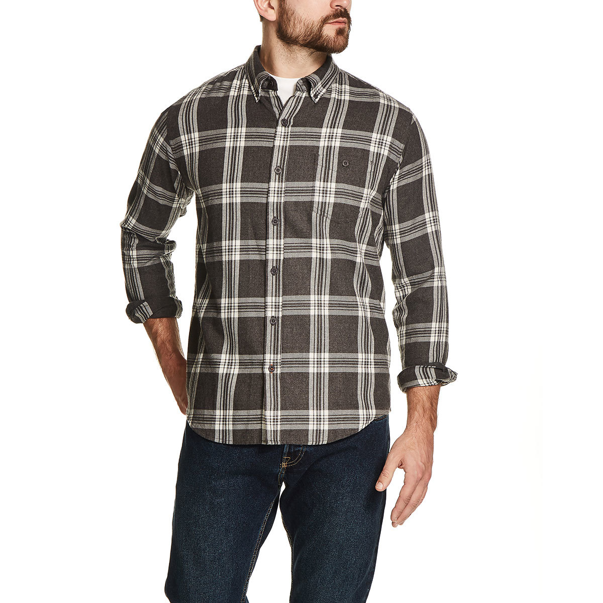 Camisa Charlie Franela - Marrón Jaspeado - Algodón - Sézane