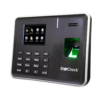 BioCheck Reloj Checador de Huella Digital para 30 Empleados