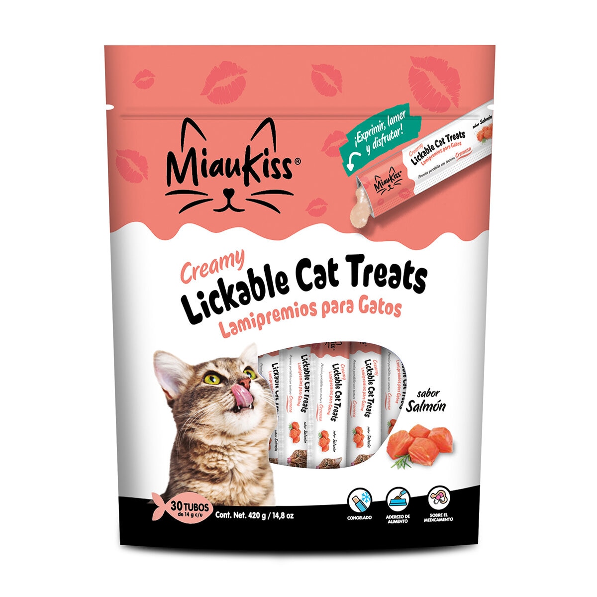MiauKiss Premios para Gato 30 tubos de 14 g