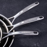 Henckels Juego de 3 Sartenes de Acero Inoxidable Henckels Juego de 3 Sartenes de Acero Inoxidable