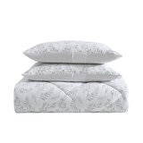 Juego de Edredón Queen de 6 piezas, Hojas Grises Juego de Edredón Queen de 6 piezas, Hojas Grises