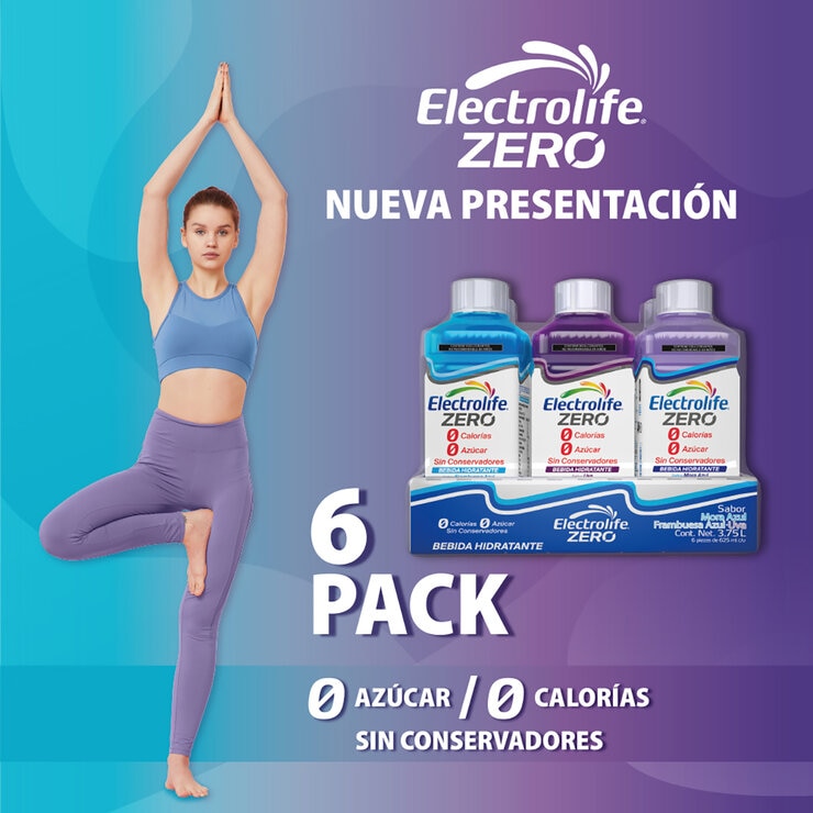 Electrolife Zero 6 Piezas de 625 ml c/u