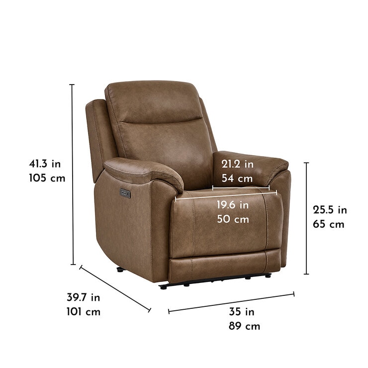 Gilman Creek Furniture, Sillón Reclinable Eléctrico de Piel