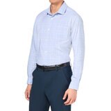 Kirkland Signature Camisa para Caballero Azul con verde Manga 14-14.5 Cuello 34/34