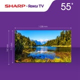 Sharp Pantalla 55" Ultra HD 4K Roku TV
