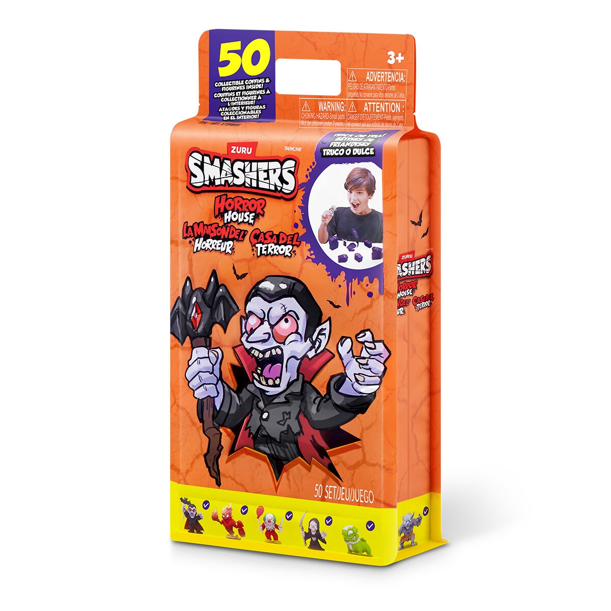 Smashers Mini Ataúdes con Figuras en el Interior, 50 Piezas
