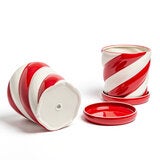 Over & Back, Set de Macetas de Cerámica, Diseño Caramelo Navideño, 2 Piezas. Over & Back, Set de Macetas de Cerámica, Diseño Caramelo Navideño, 2 Piezas.
