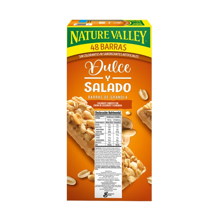 Nature Valley Barras de Cacahuate Cubiertas 48 pzas de 34g