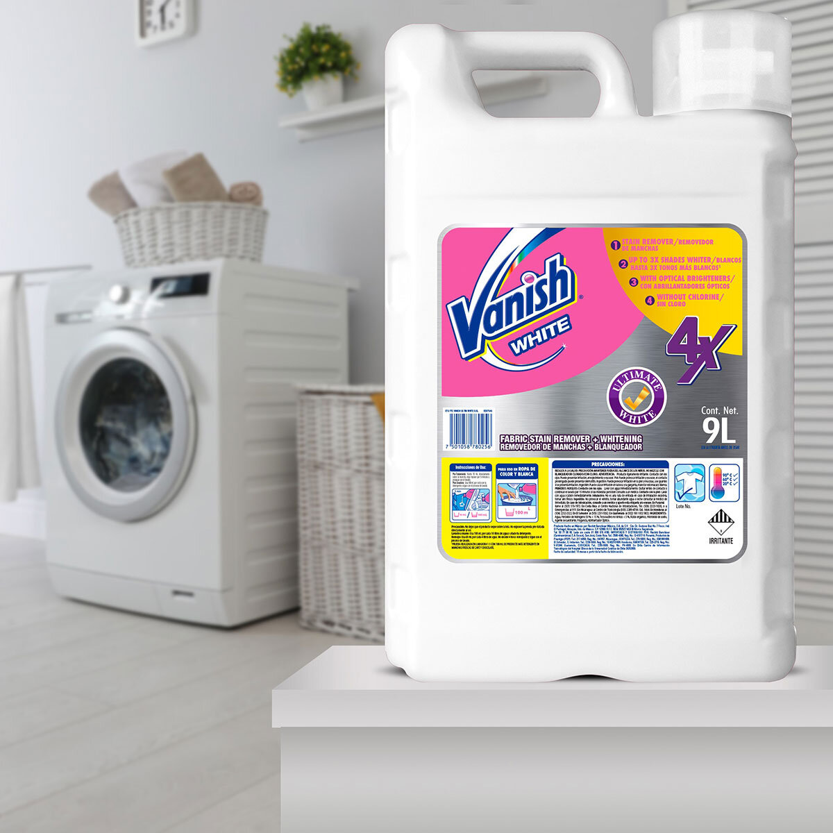 Vanish Quitamanchas Líquido Blanco 9 l