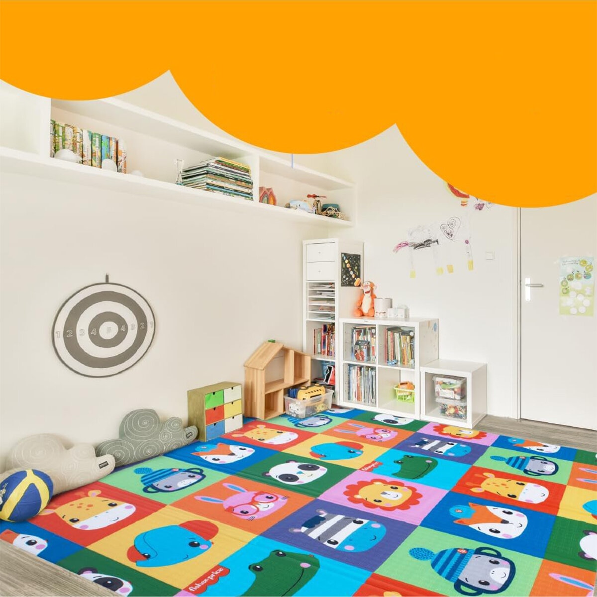 Eckhert Kids, Tapete de Juego Portátil de Doble Vista Zoológico del Alfabeto