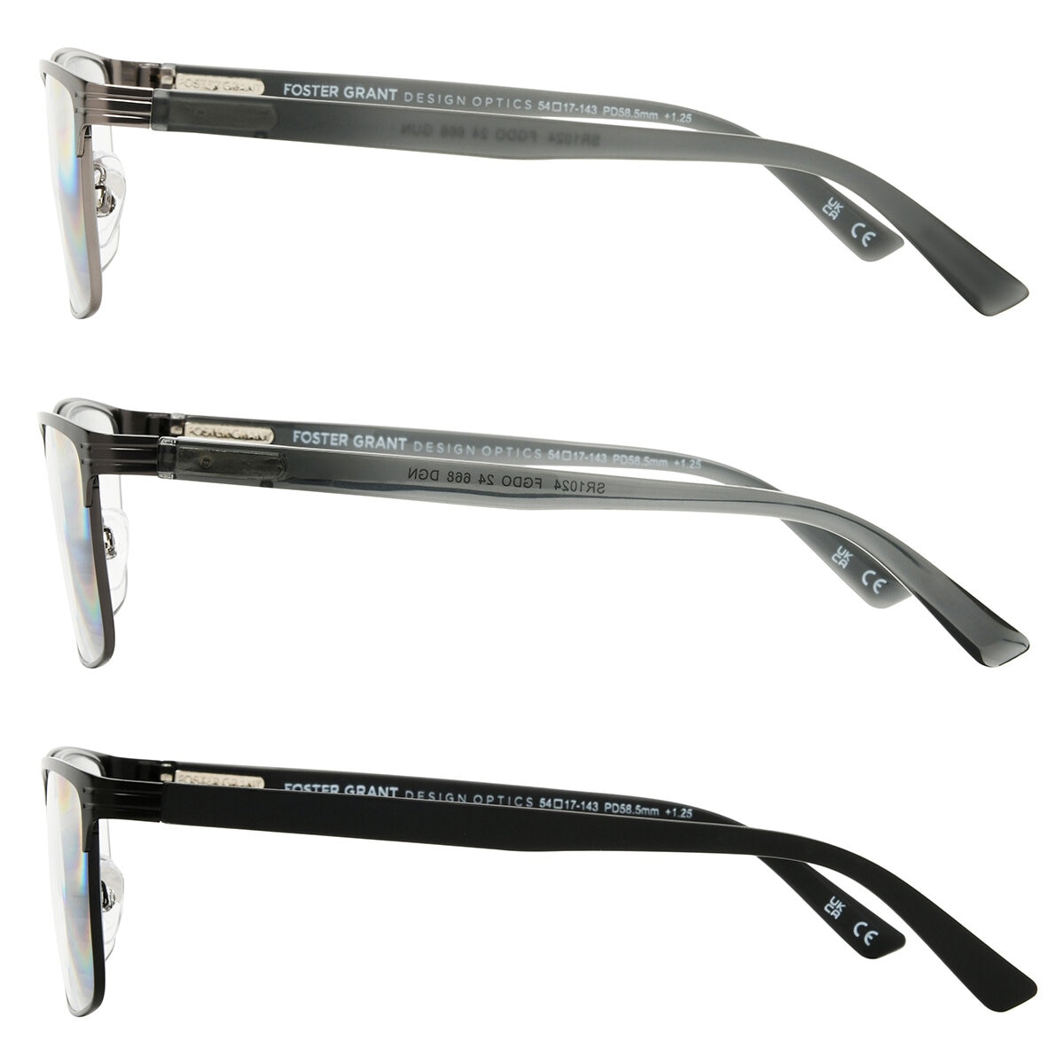 Foster Grant, Lentes de lectura, Dioptría +2.75 para Caballero Foster Grant, Lentes de lectura, Dioptría +2.75 para Caballero