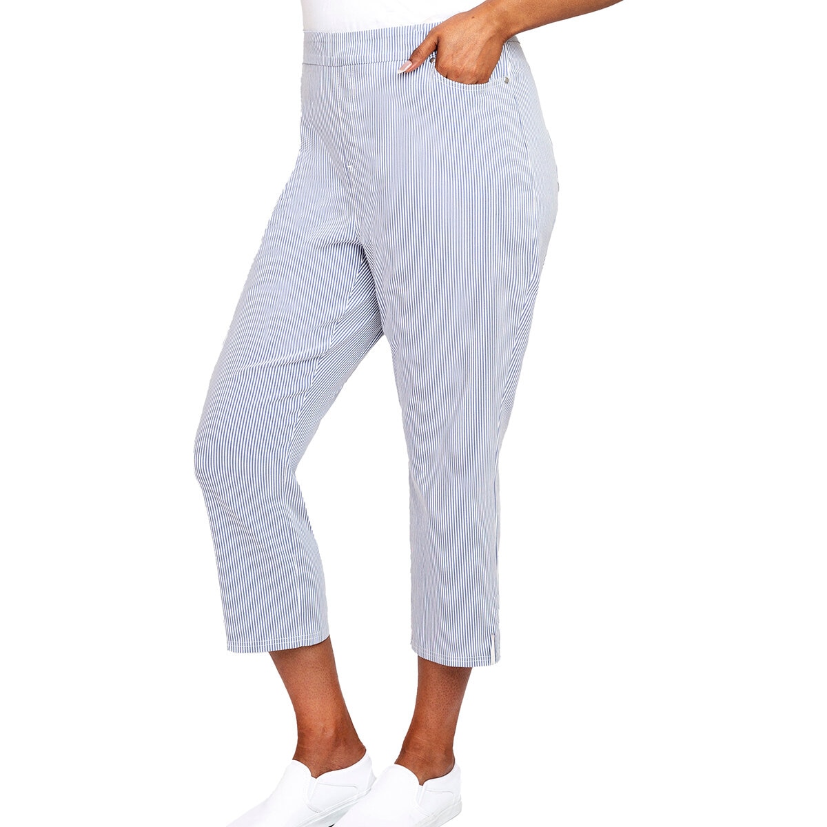 Mario Serrani Italy Pantalones para Dama Azul Mediana