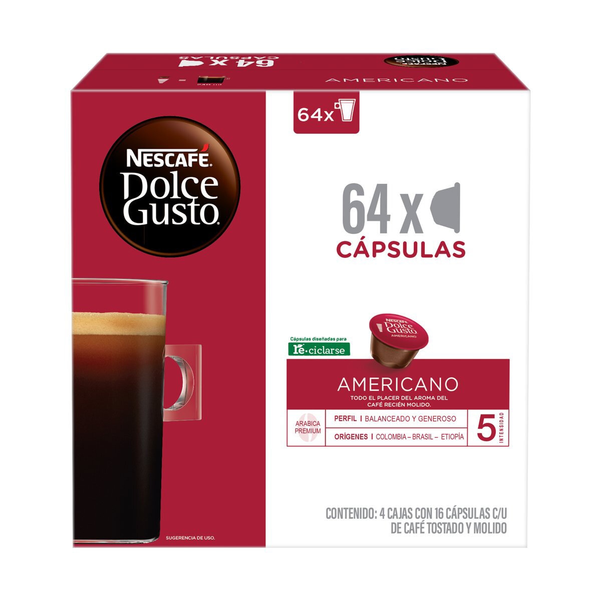 Adquiere tus 16 Cápsulas de Café Americano