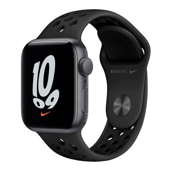 Apple Watch Nike SE (GPS) Caja de aluminio gris espacial 40mm con correa deportiva antracita/negra