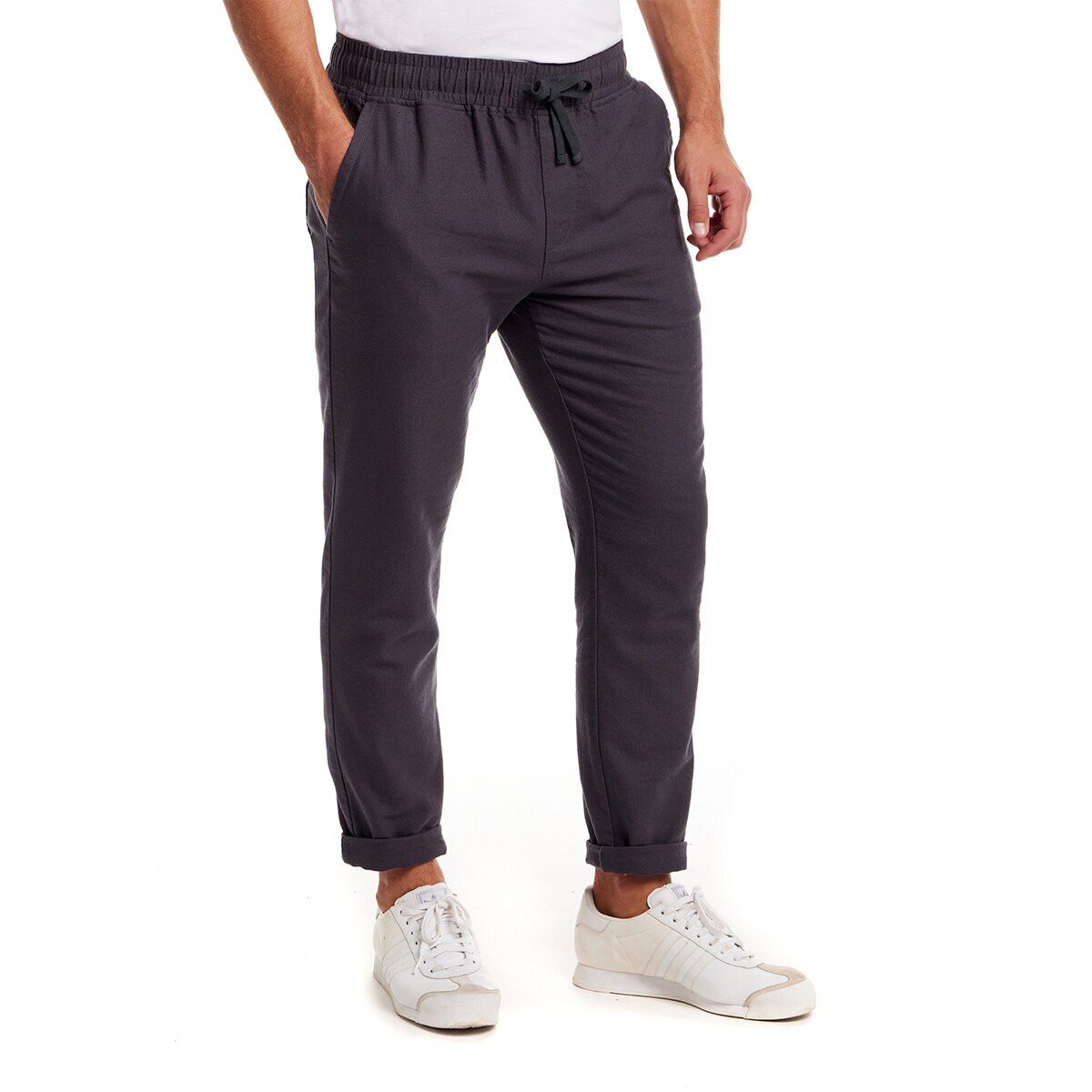 Vintage & Black Pantalones para Caballero Gris Mediana