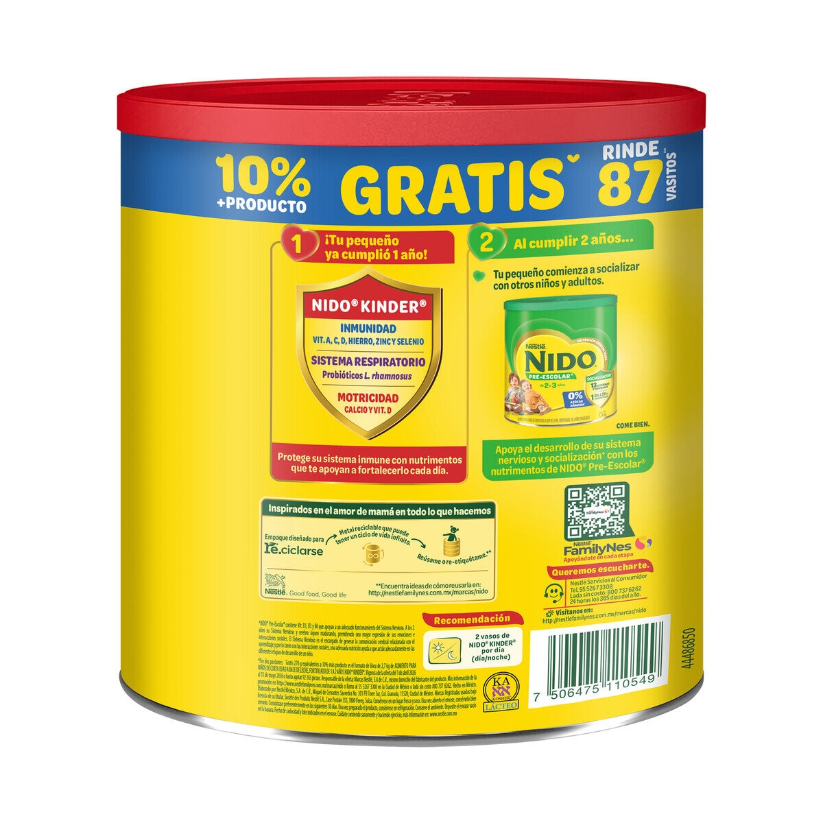 Nido Kinder Leche en Polvo 2.97 KG