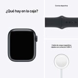 Apple Watch S7 (GPS) Caja de aluminio medianoche 41mm correa deportiva medianoche