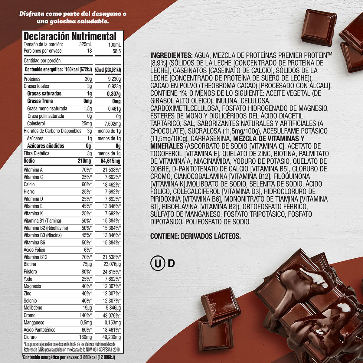 Premier Protein Bebida con Proteína 18 envases de 325 ml