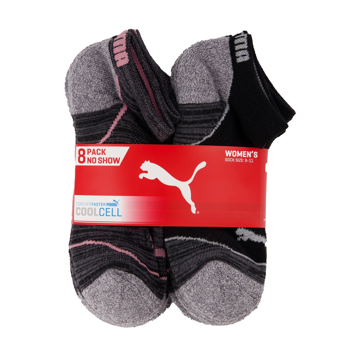 Puma Calcetines para Dama 8 Pares Negro Unitalla