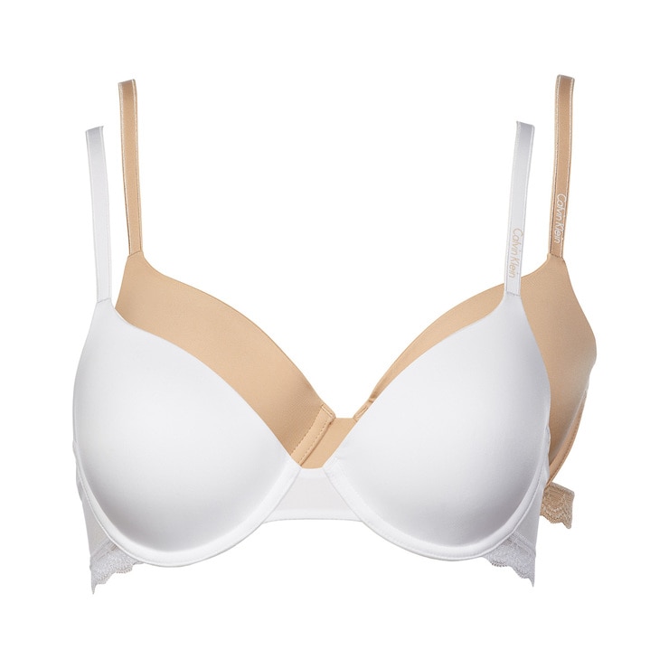 Calvin Klein, Brasier 2 Piezas para Dama, Blanco, 34C Costco México