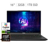 MSI Stealth Gaming A16 Laptop 16" QHD AMD Ryzen 9 32GB 1TB SSD