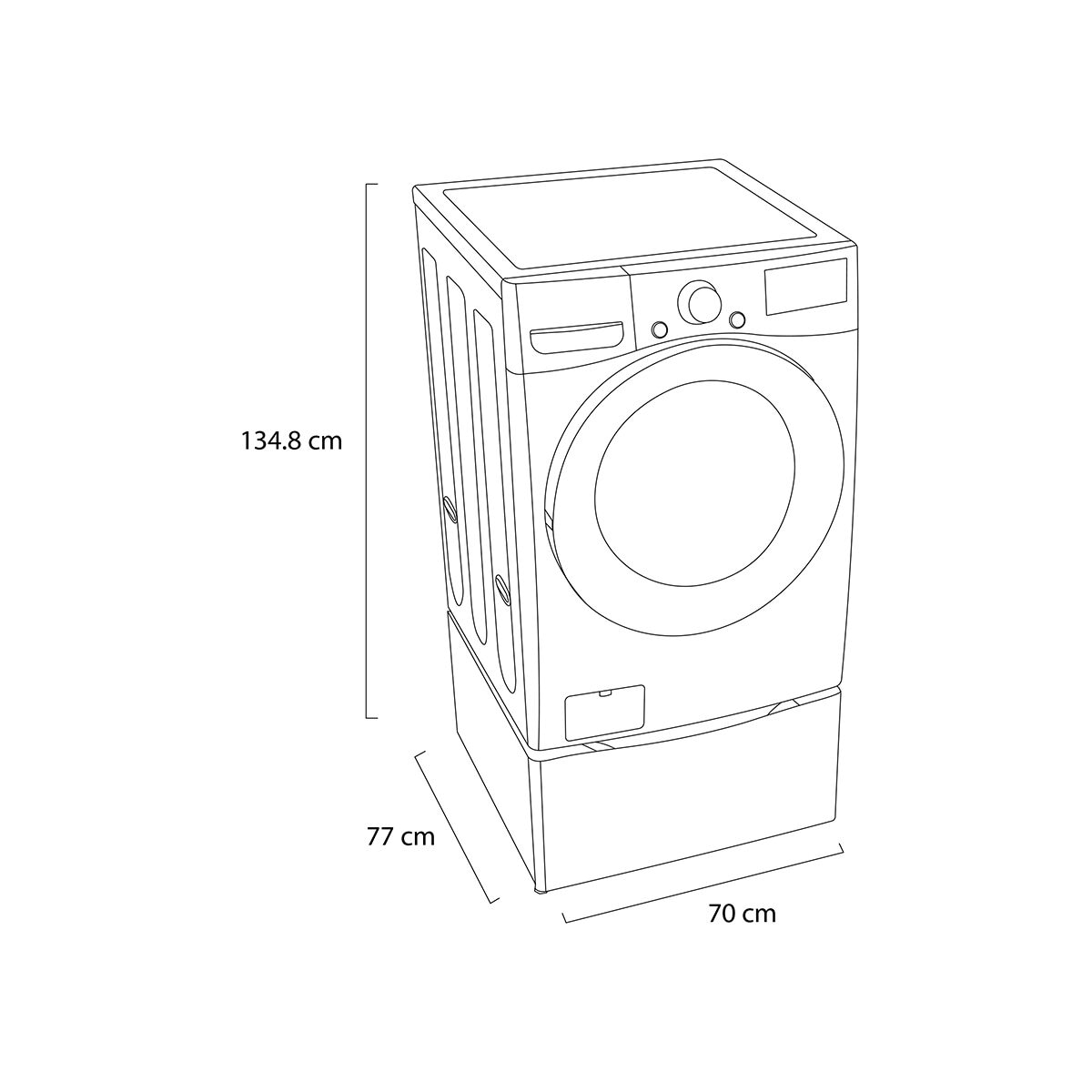 LG Lavasecadora 22Kg / 13Kg + twin wash mini 3.5Kg