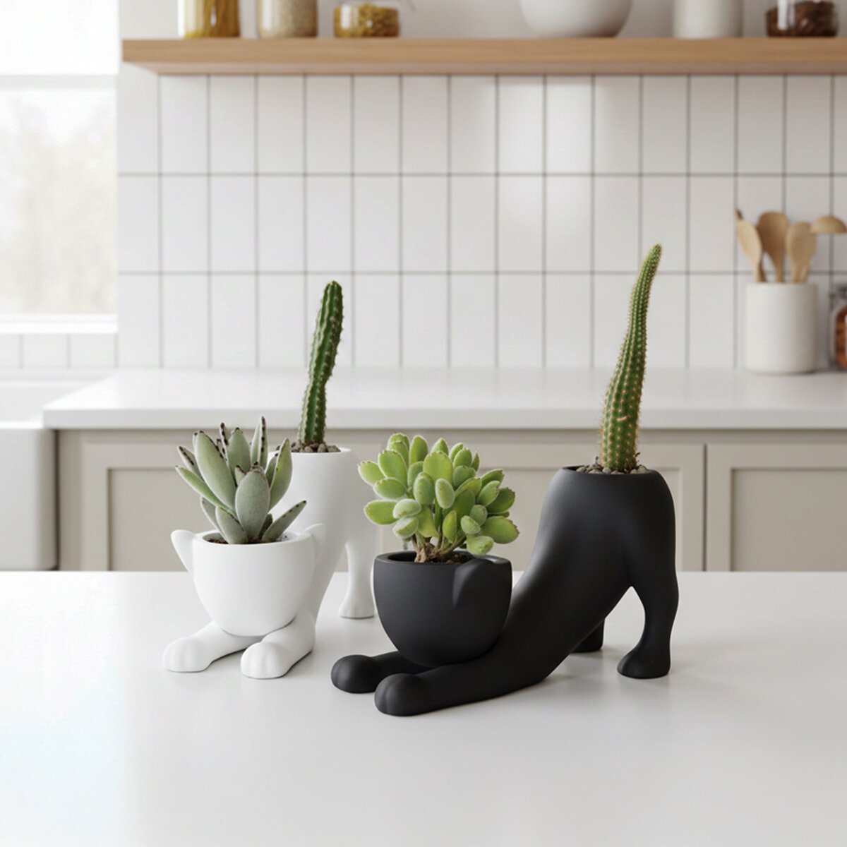 Estudio Floga, Catus Maceta Gato Set de 2 piezas