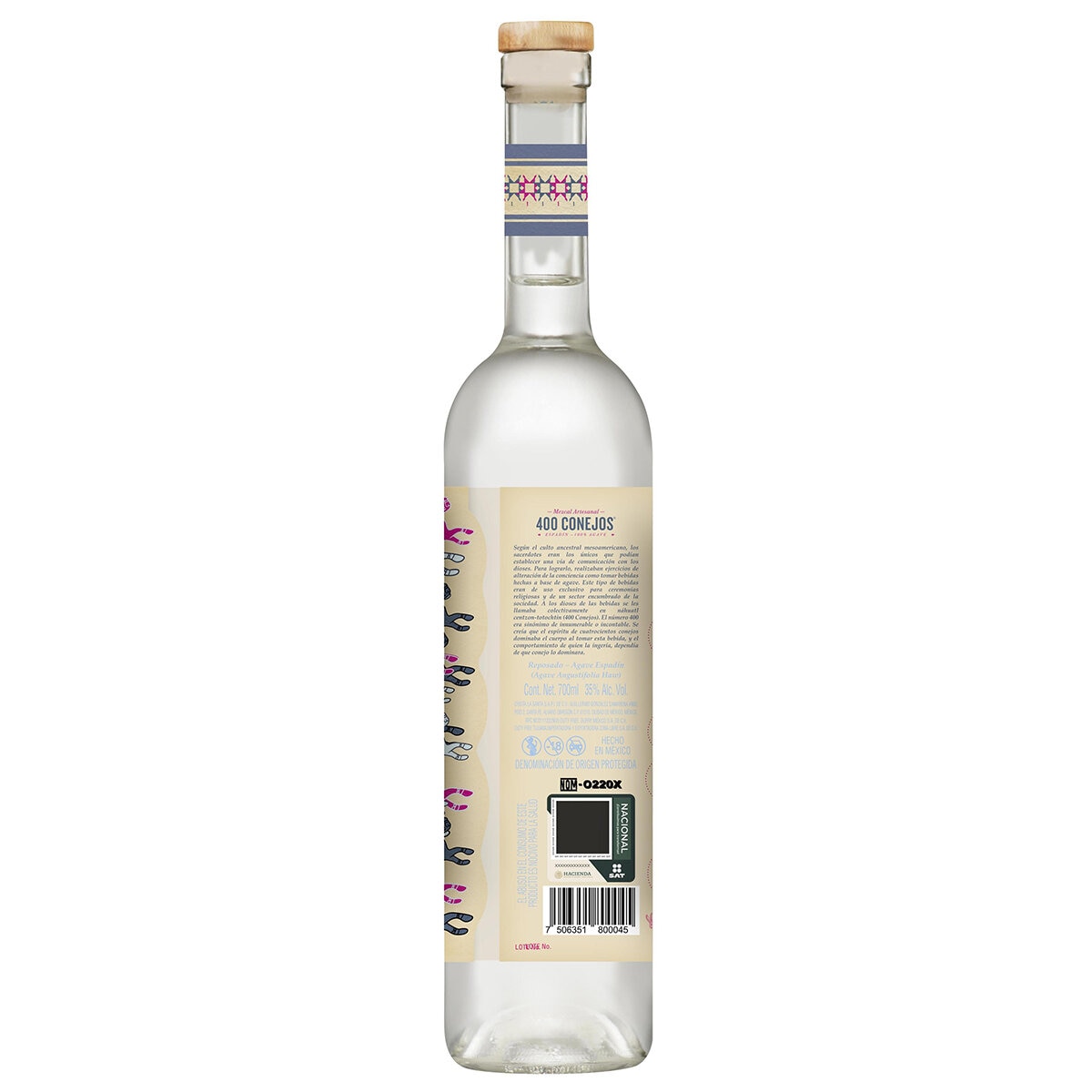 Mezcal 400 Conejos Cristalino 700 ml