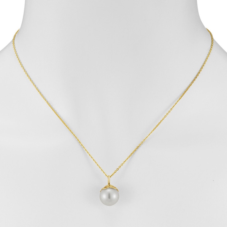 Collar de Perla, 10.5-11mm, Oro Amarillo de 14kt Collar de Perla, 10.5-11mm, Oro Amarillo de 14kt