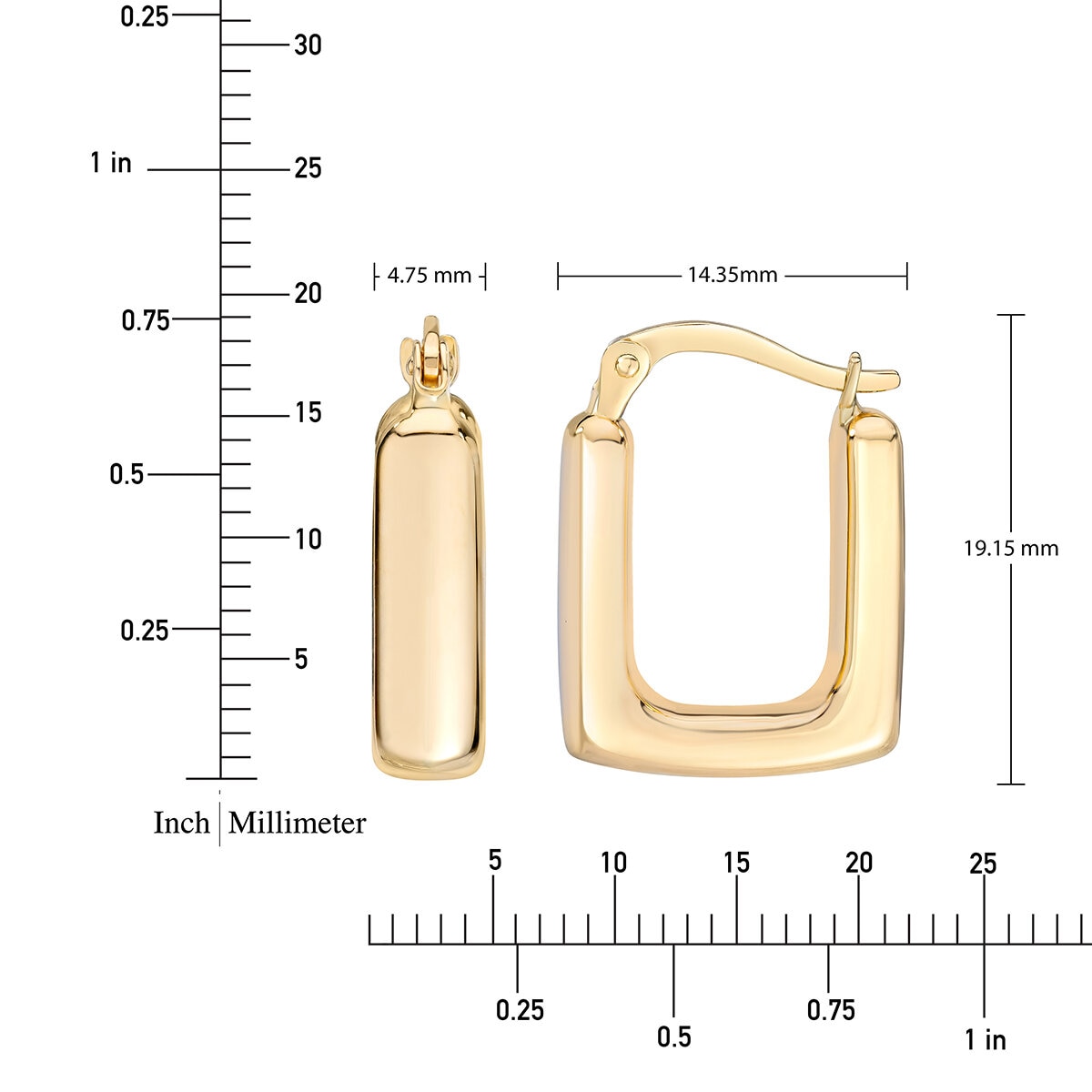 Aretes, Oro Amarillo de 14K