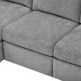 Thomasville, Sofá Estilo Chaise Reversible De Tela De 2 Piezas Con Reposapiés Eléctrico Y Almacenamiento