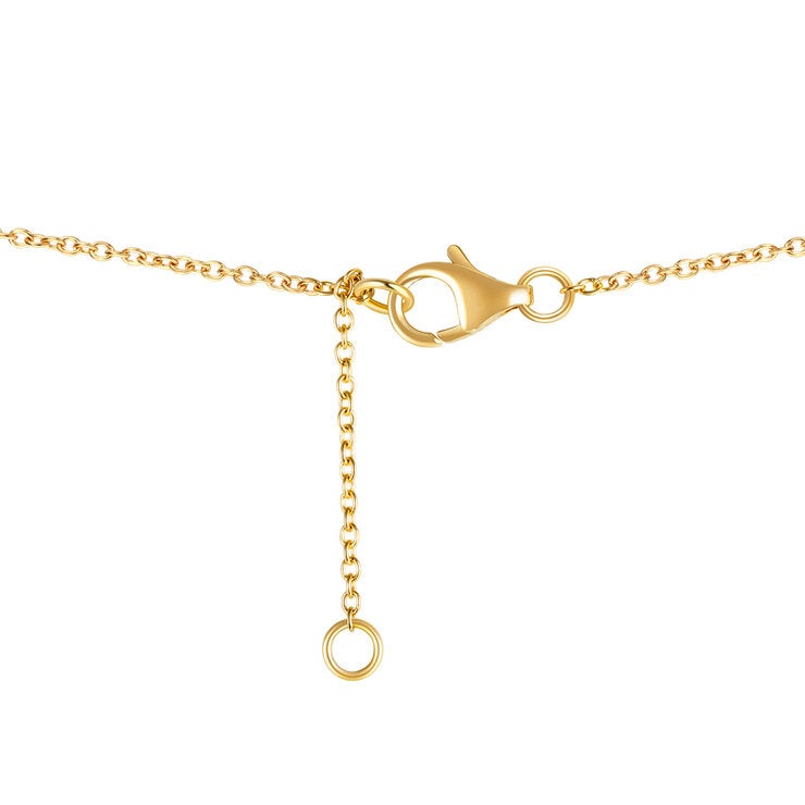 Collar con Dije Circular, 0.27ctw Diamantes, Oro Blanco y Amarillo 14K Collar con Dije Circular, 0.27ctw Diamantes, Oro Blanco y Amarillo 14K