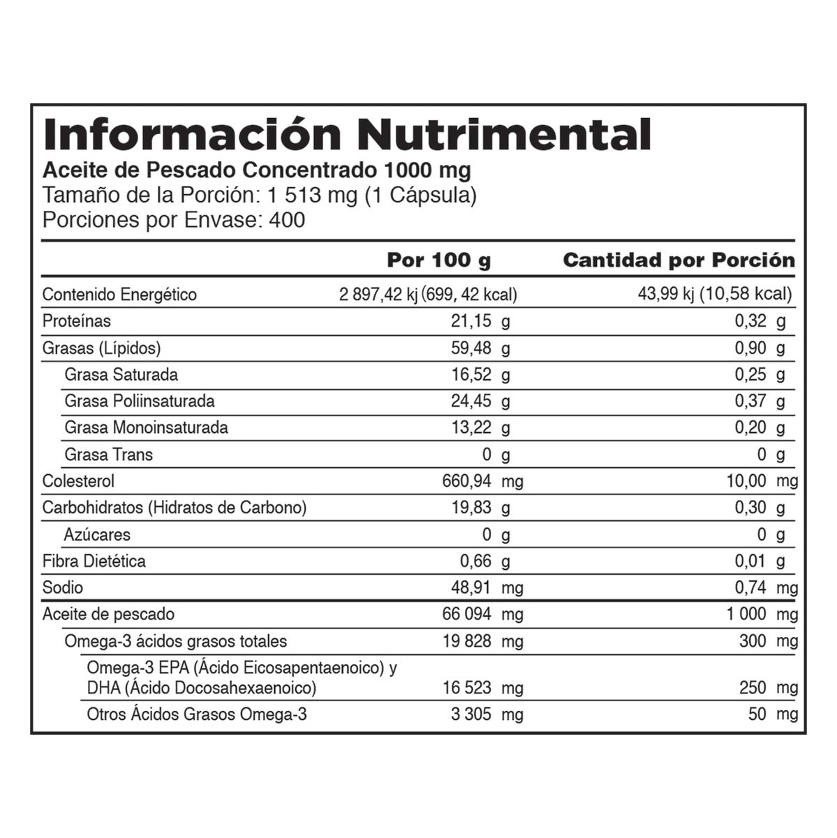 Kirkland Signature Aceite de Pescado 1,000 mg 400 cápsulas