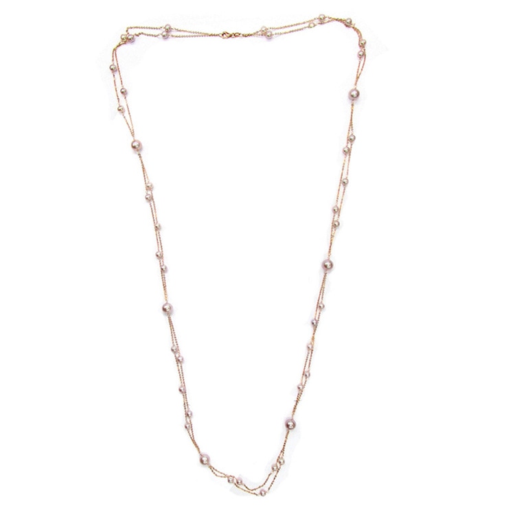 Collar de Perlas, 4.5-8.5mm, Oro Rosa de 14kt Collar de Perlas, 4.5-8.5mm, Oro Rosa de 14kt