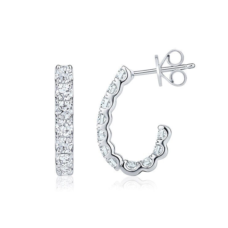 Aretes de Diamantes, 1.50ctw, Oro Blanco de 14K Aretes de Diamantes, 1.50ctw, Oro Blanco de 14K