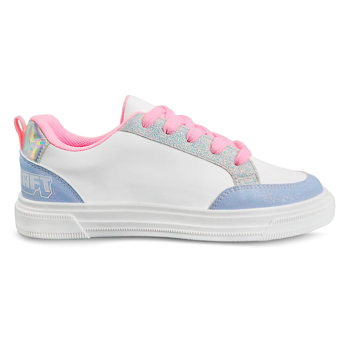 Minecraft, Tenis Color Blanco-Rosa para NIña, Varias Tallas