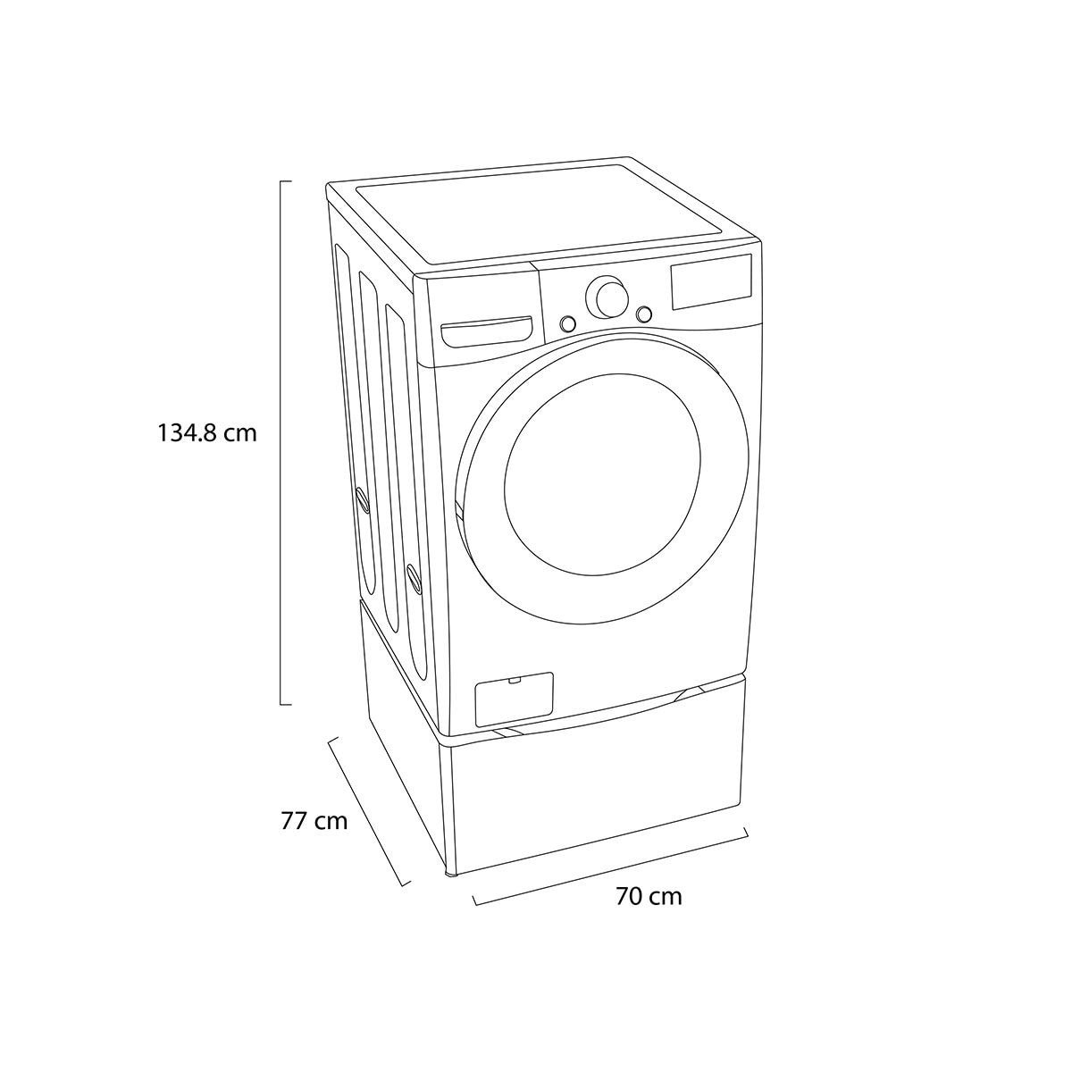 LG Lavadora Secadora LG 22/13 Kg LG WD22VV2S6 Steam