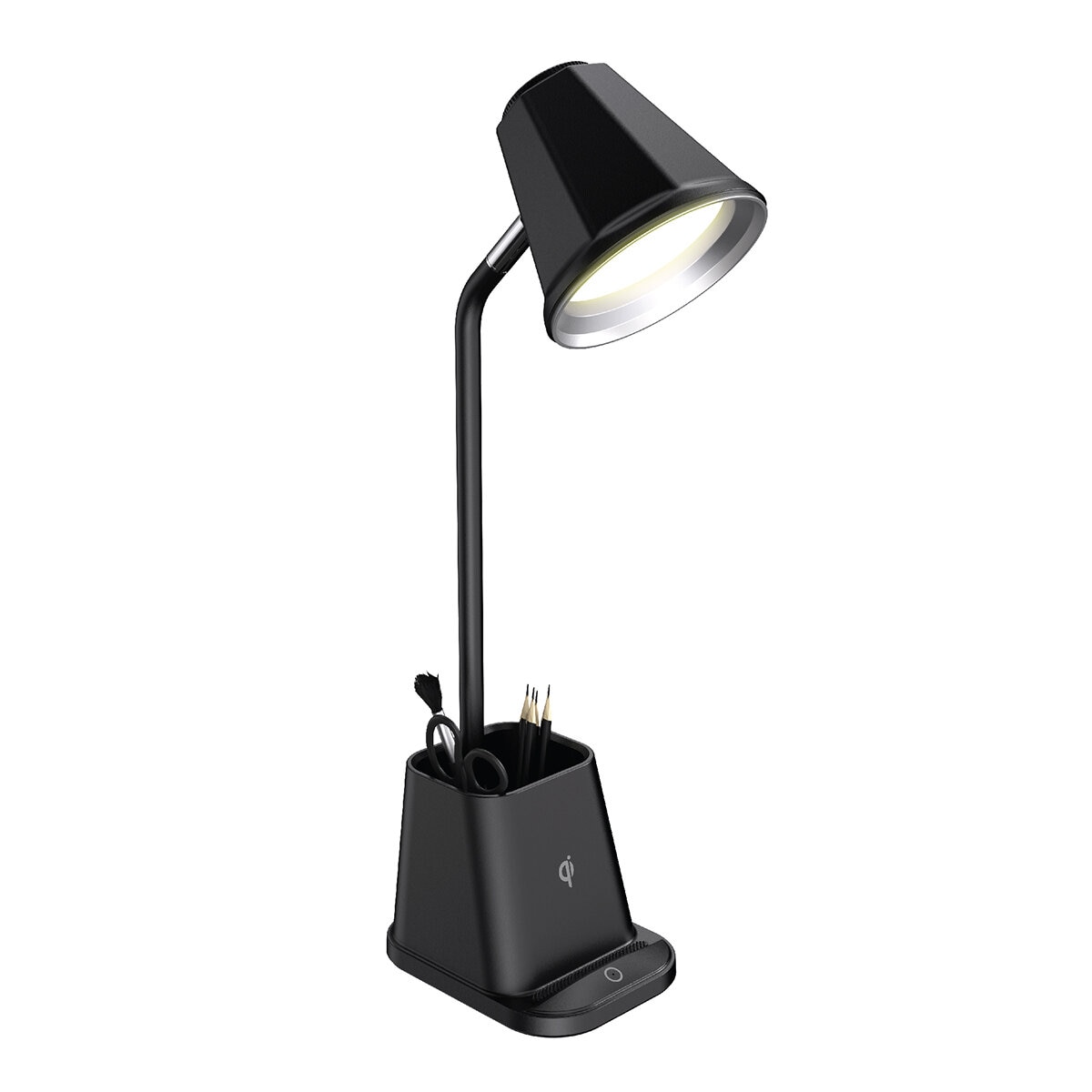 Sheffield Rayo Lámpara de Escritorio con Cargador Inalámbrico Color Negro