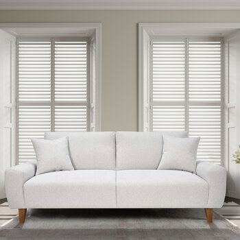 Violanti, Sofá Cama de 3 Plazas, Color Gris