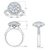 Anillo, Diamantes 1.60ctw, Oro Blanco 14K