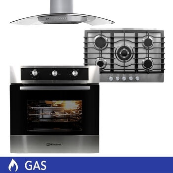 Koblenz Combo Campana 90 cm Parrilla 75 cm y Horno de Gas
