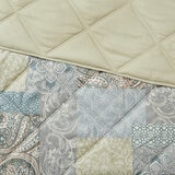 Seasons Collection Colcha con Relleno Alternativo Tamaño King PATCHWORK KHAKI