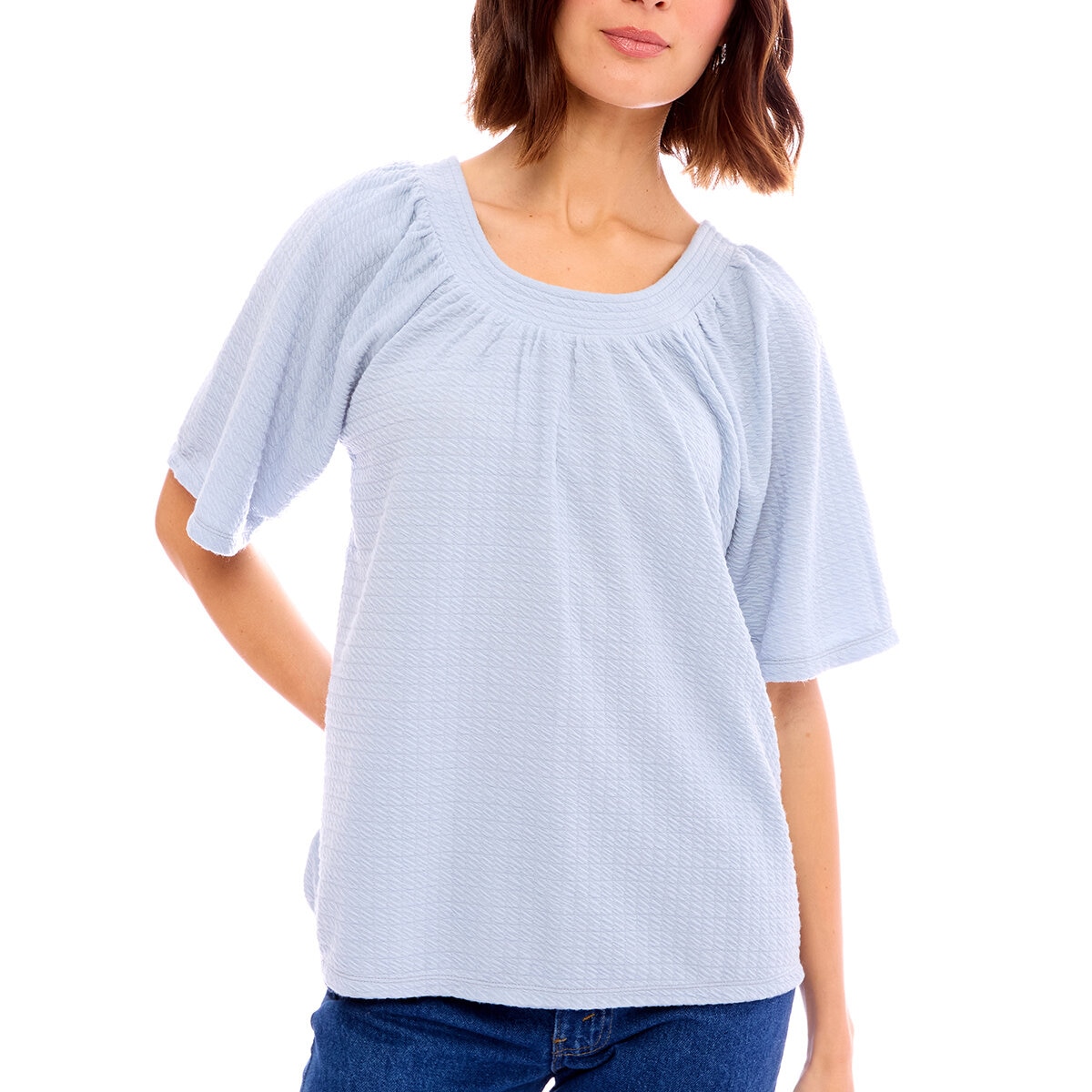Bobeau Blusa para Dama Azul Mediana