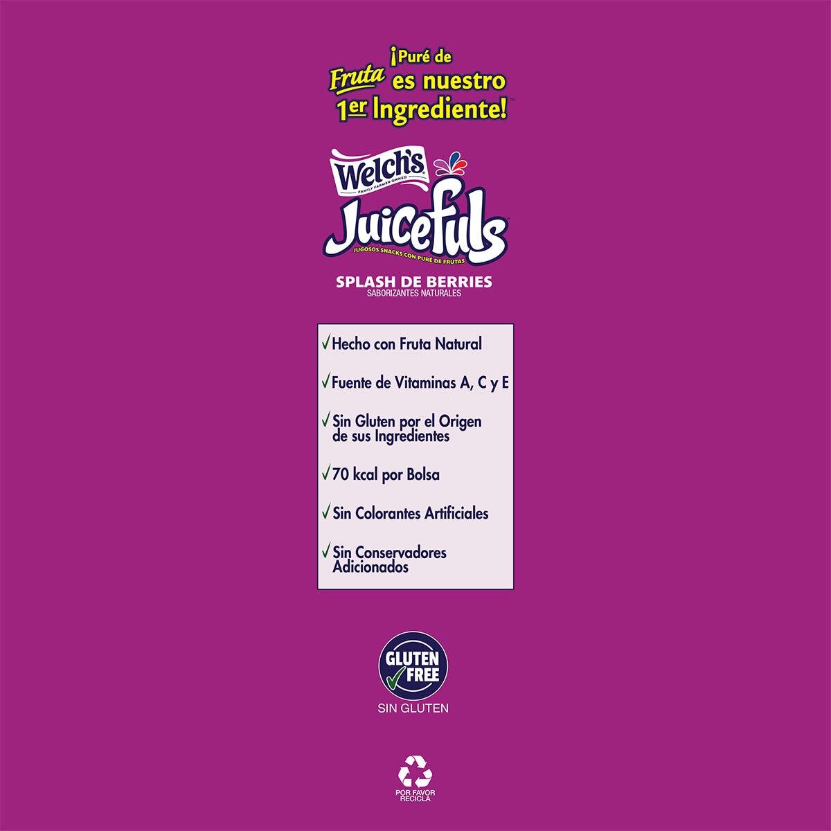 Welch's Gomitas con Puré de Frutas con Centro Líquido 34 pzas de 22.7 g