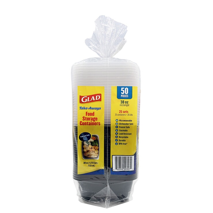 Glad Contenedor Para Almacenar Alimentos 50 pzas