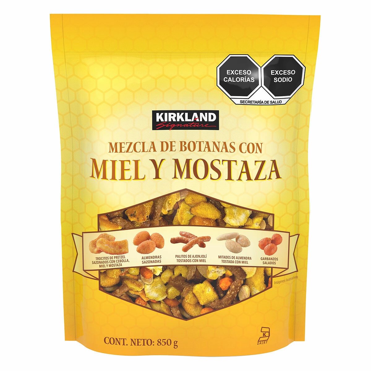 Kirkland Signature Mezcla de Botanas con Miel y Mostaza 850 g