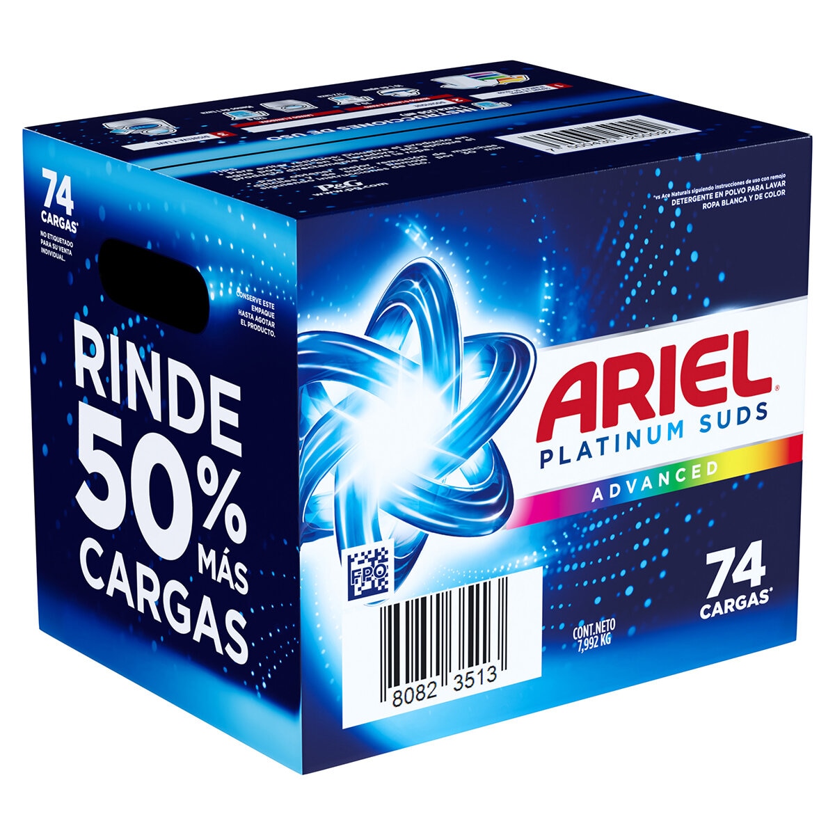 Ariel Platinum Detergente en Polvo para Ropa 7.9 kg