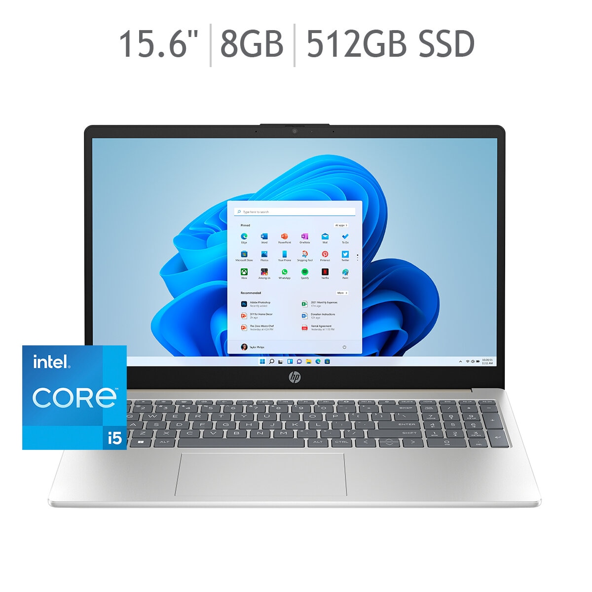 HP 15-fd0007la Laptop 15.6" Full HD Intel Core i5 8GB 512GB SSD 