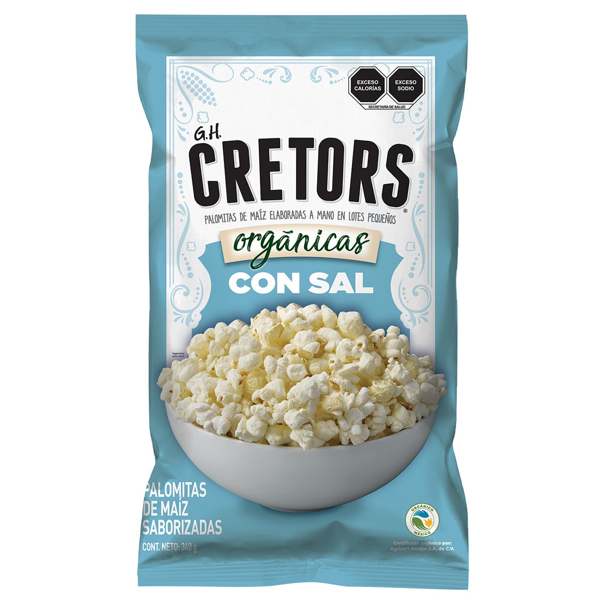 G.H Cretors Palomitas de Maíz Orgánicas con Sal 340 g