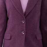 Shyla, Abrigo de Corte Clásico con Bolsas Estilizadas para Dama, Color Vino, Varias Tallas